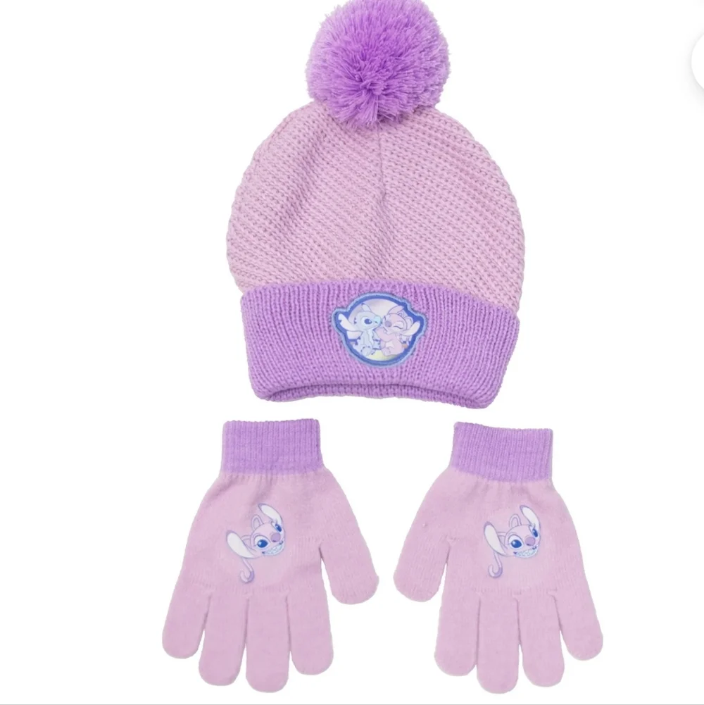 B2G1F- Lilo and Stitch Girl's Beanie Hat and Glove Set
